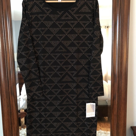 LuLaRoe Dresses & Skirts - LuLaRoe Elegant Debbie Black with studs medium
